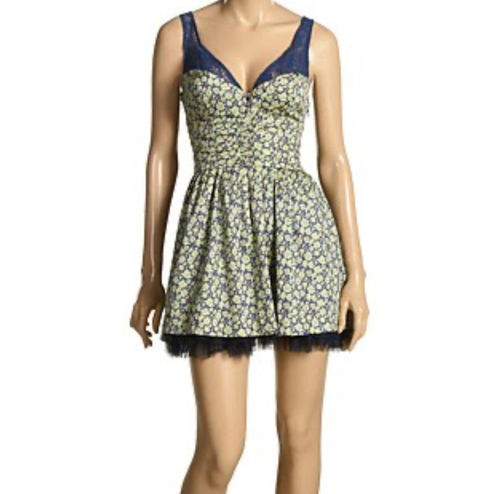 free people dazzling ditsy floral dress